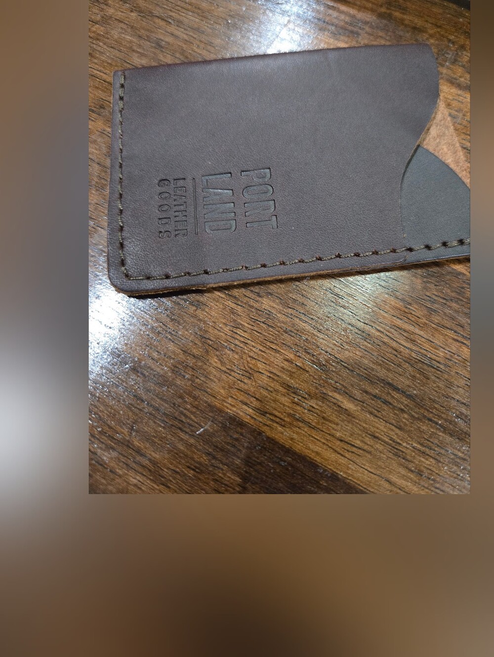 Portland Leather Goods Brown Leather Card Holder. NWOT